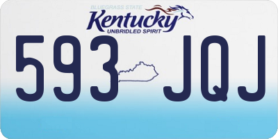 KY license plate 593JQJ
