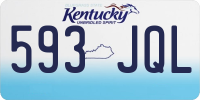 KY license plate 593JQL