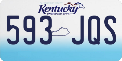 KY license plate 593JQS