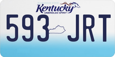 KY license plate 593JRT