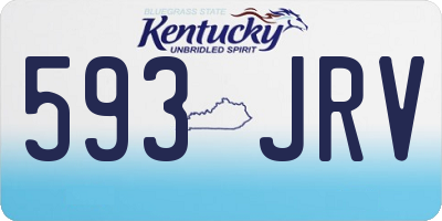 KY license plate 593JRV