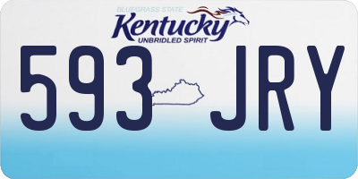 KY license plate 593JRY