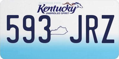 KY license plate 593JRZ