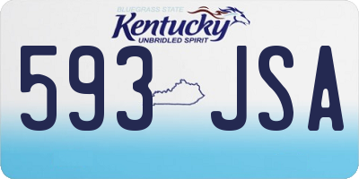 KY license plate 593JSA