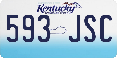 KY license plate 593JSC