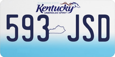 KY license plate 593JSD