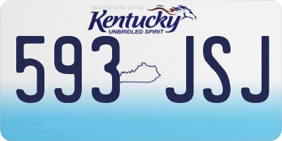 KY license plate 593JSJ