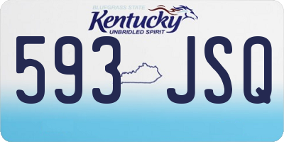KY license plate 593JSQ