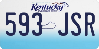 KY license plate 593JSR