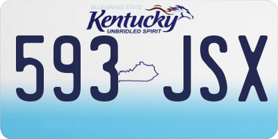 KY license plate 593JSX