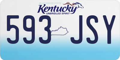 KY license plate 593JSY