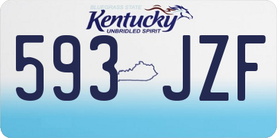 KY license plate 593JZF