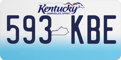 KY license plate 593KBE