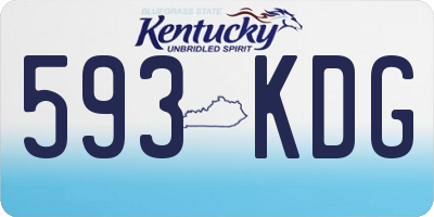 KY license plate 593KDG