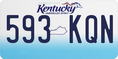 KY license plate 593KQN