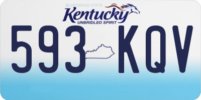 KY license plate 593KQV