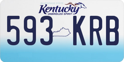 KY license plate 593KRB