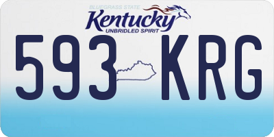 KY license plate 593KRG