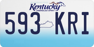 KY license plate 593KRI