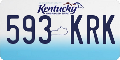 KY license plate 593KRK