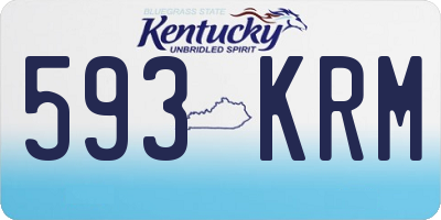 KY license plate 593KRM