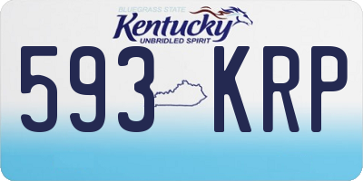 KY license plate 593KRP