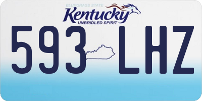 KY license plate 593LHZ