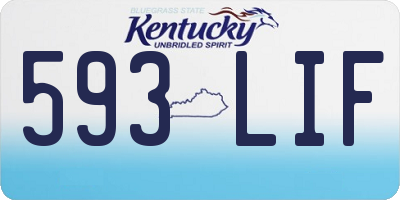 KY license plate 593LIF
