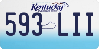 KY license plate 593LII