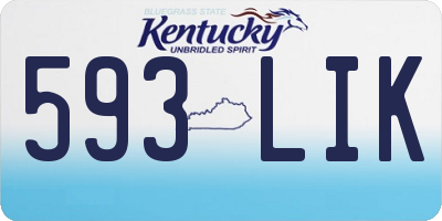 KY license plate 593LIK