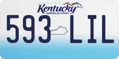 KY license plate 593LIL
