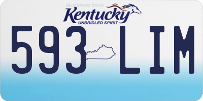 KY license plate 593LIM