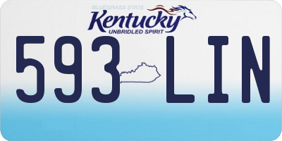 KY license plate 593LIN