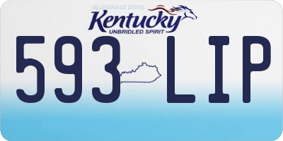 KY license plate 593LIP