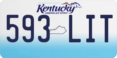 KY license plate 593LIT