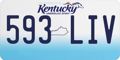 KY license plate 593LIV