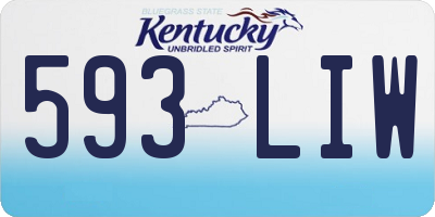 KY license plate 593LIW