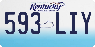 KY license plate 593LIY