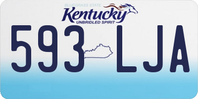 KY license plate 593LJA