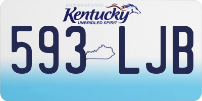 KY license plate 593LJB