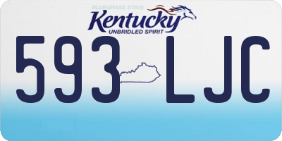 KY license plate 593LJC