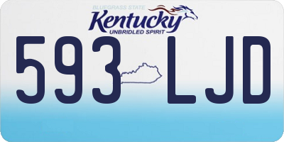 KY license plate 593LJD