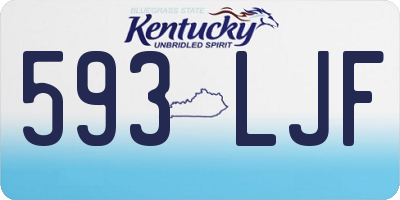 KY license plate 593LJF
