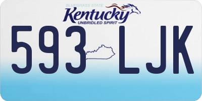 KY license plate 593LJK