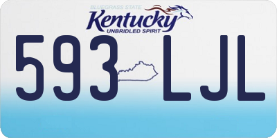 KY license plate 593LJL
