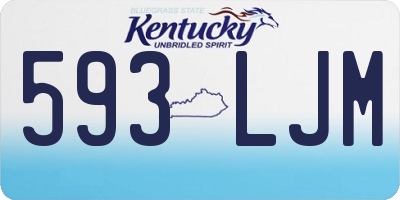 KY license plate 593LJM