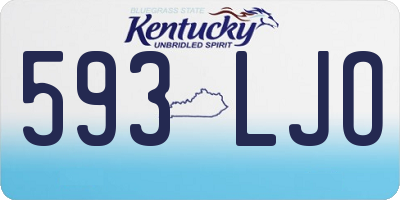 KY license plate 593LJO