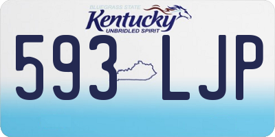 KY license plate 593LJP