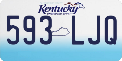 KY license plate 593LJQ