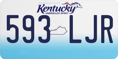 KY license plate 593LJR